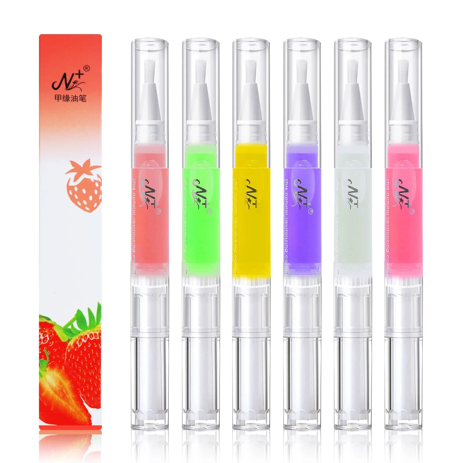 Penna per olio per cuticole per unghie Sapore di frutta Rivitalizzante per cuticole Trattamento per manicure Penna per ammorbidire Kit per la cura delle unghie Olio per nutrizione artistica per manicure