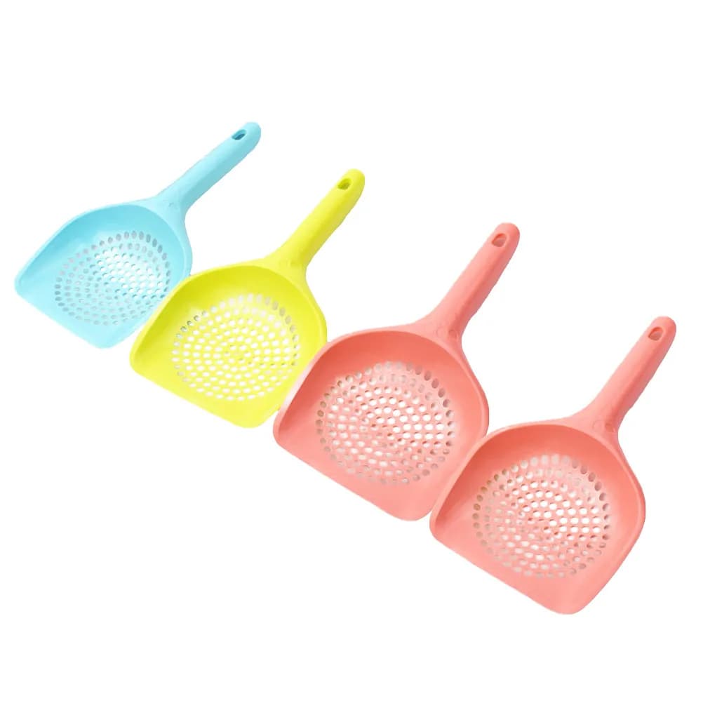 Set di 4 Paletti per Lettiera per Gatti, Ecologici, in Plastica Dura Resistente all'Usura, Leggeri, con Manico Lungo, Piccoli Paletti per Rimozione Efficiente dei Rifiuti degli Animali Domestici