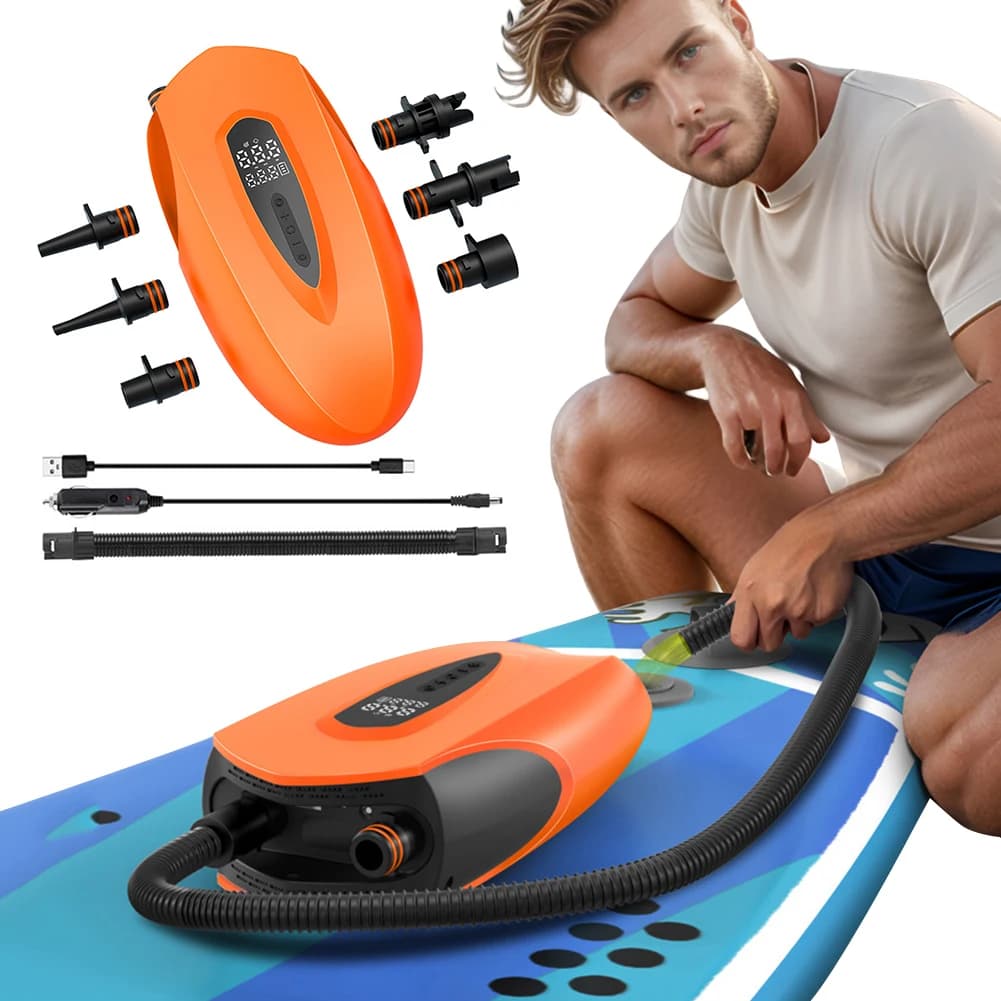 Pompa Elettrica Digitale 20PSI per SUP, Kayak e Gommoni - Pompa ad Aria per Stand Up Paddle Board e Gonfiabili