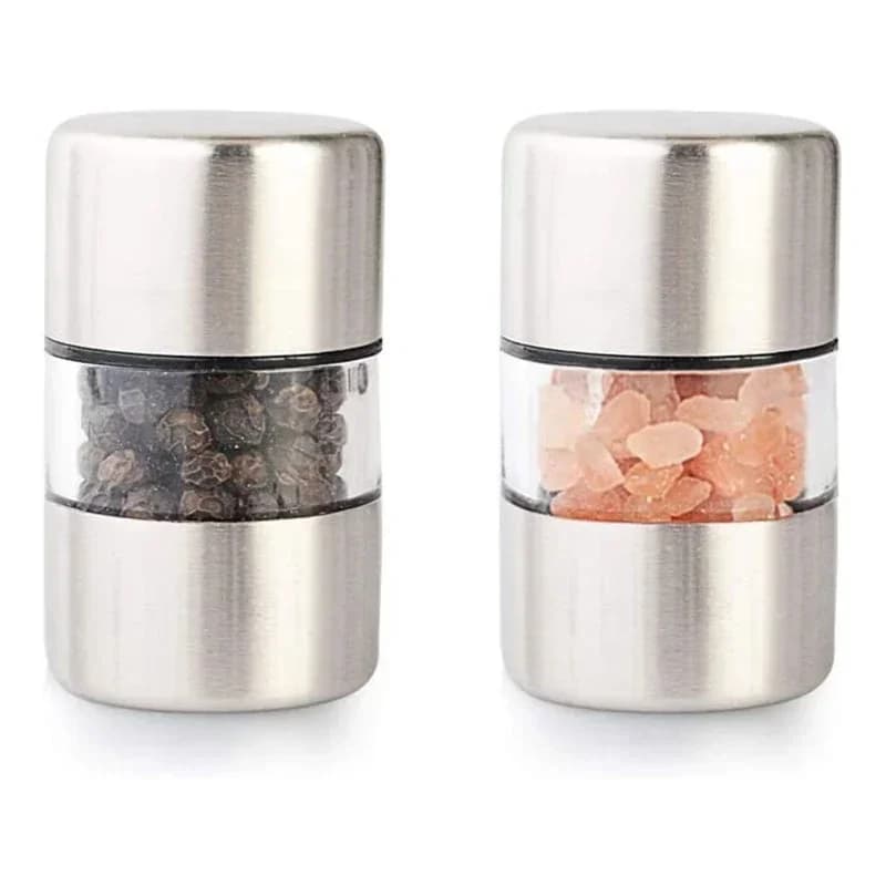 Manual Stainless Steel Spice Grinder, Portable Mini Hand Mill, Household Kitchen Gadget for Seasoning Grinding