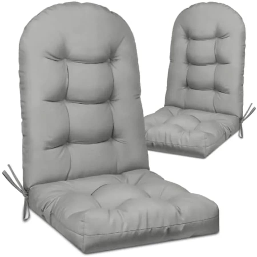 Set di 2 Cuscini per Sedia Adirondack Impermeabili - Cuscini Resistenti allo Sbiadimento per Mobili da Giardino, Cuscini Spessi per Sedie da Patio
