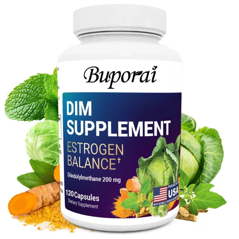 Supplemento DIM 200mg - Aiuta a mantenere l'equilibrio ormonale femminile e allevia i sintomi mestruali e l'inconforto mestruale