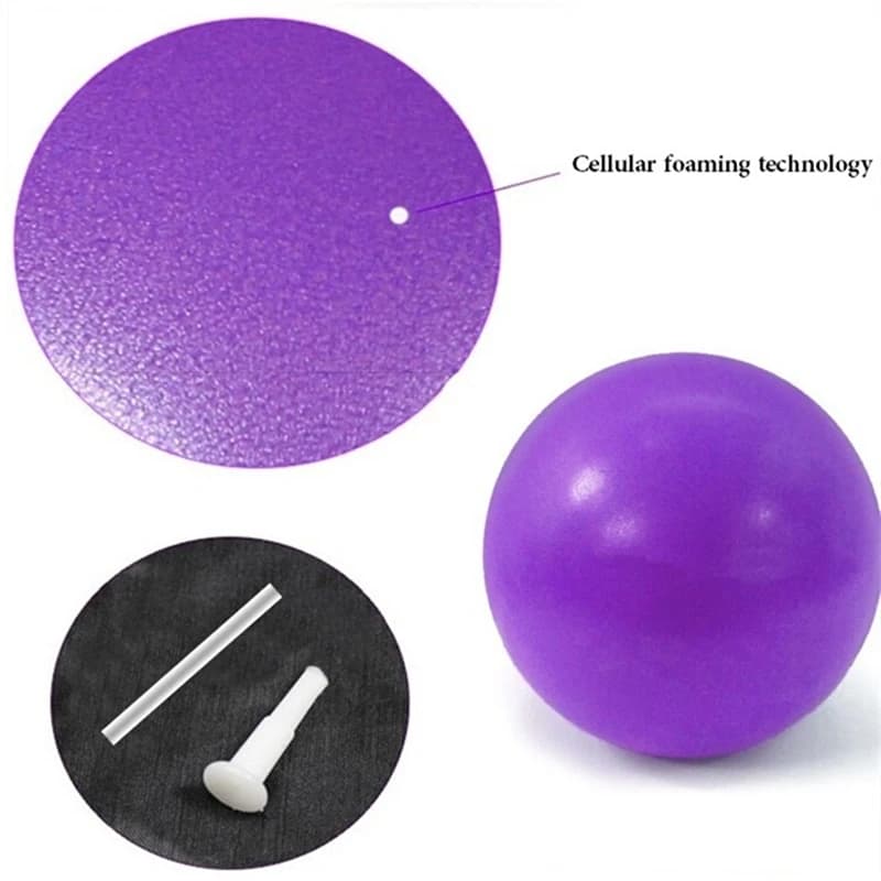 Palla da yoga gonfiabile da 25 cm Palla sportiva multiuso per fitness Pilates Palla pratica per allenamento yoga con pompa da palestra
