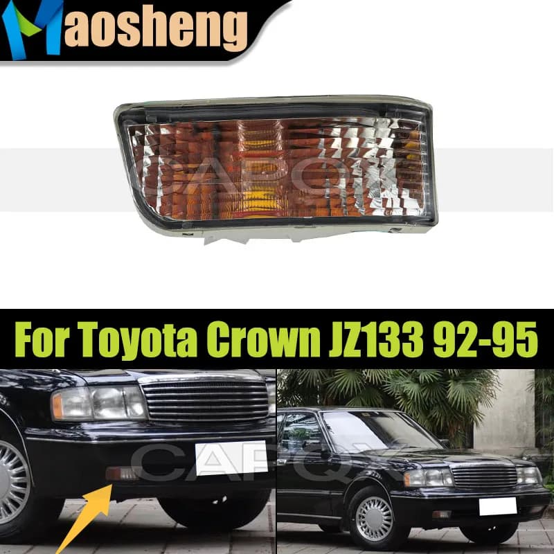 Car Front Bumper Fog Lamp Light For Toyota Crown JZ133 3.0 1992 1993 1994 1995 Turn Signal Light Foglight Foglamp