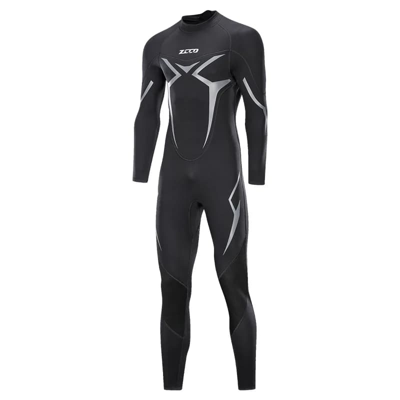 Minsu New Men's Monopockece Men's 3mm Hot Super Elastic Wear Resistant Elastic Wear-resistant Mute from Cold-proof Sub Swimming Winter