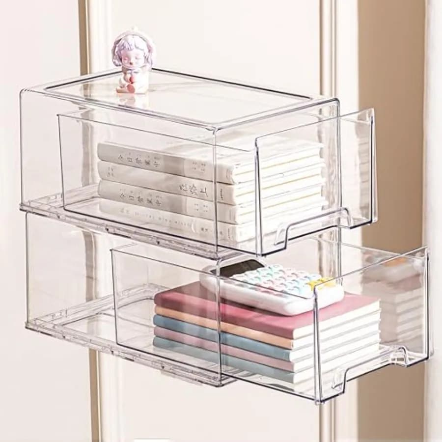 Contenitori trasparenti in plastica a cassetto per organizzazione, kit di pronto soccorso per la famiglia, organizer per armadietti dei medicinali, scaffali per ripostigli, unguenti