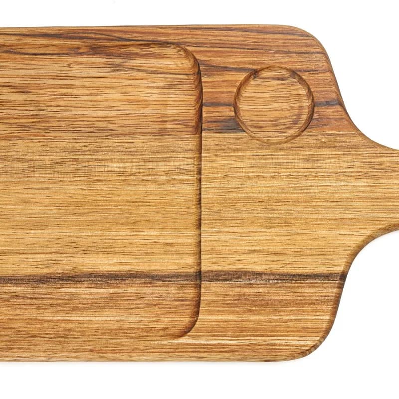 Wooden Bread Board with Handle Fruit Snack Serving Tray Cutting Platter