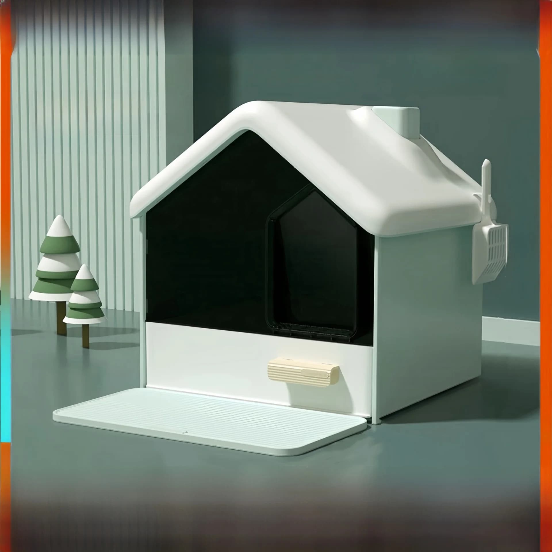 Extra Large Full-Closed Litter Box Odor-Proof Toilet Splash-Proof Sand Tray Pan for Cats Pet Supplies