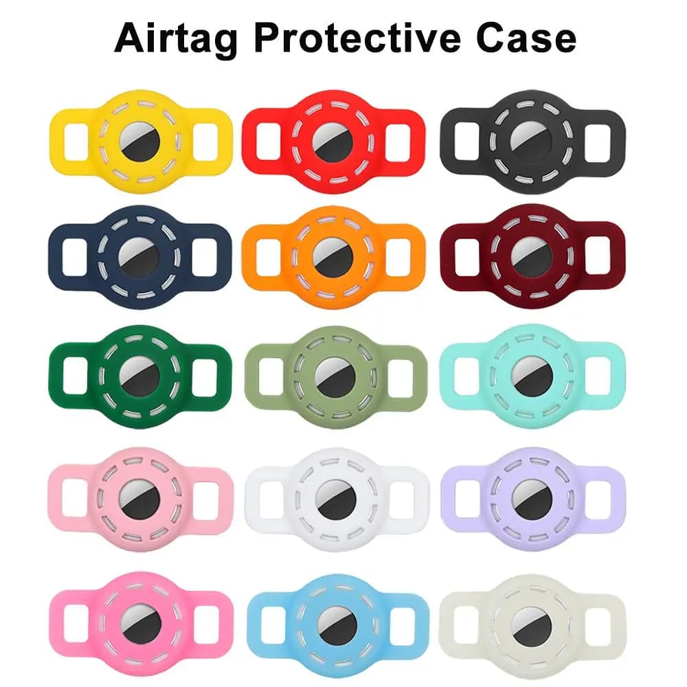 Collare GPS per Cani e Gatti, Custodia Protettiva in Silicone per Localizzatore Anti-smarrimento, Supporto per AirTag