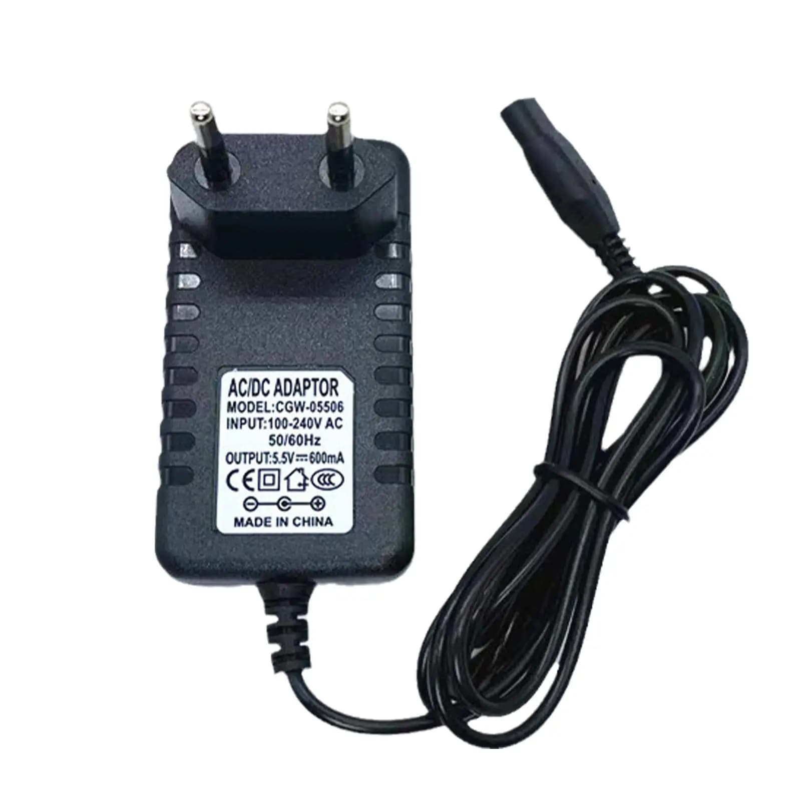 European plug charging cable adapter 5.5 V 0.6 A for wireless portable vacuum cleaner accessories