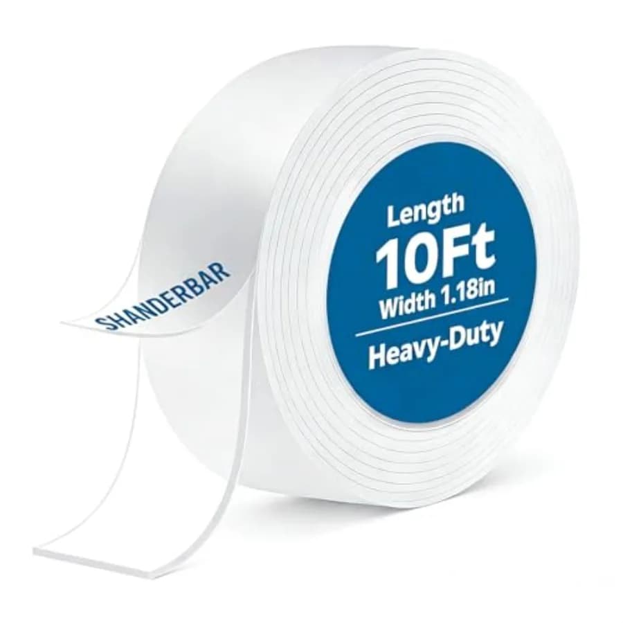 Nano Double Sided Tape Heavy Duty - 9.8ft Removable Clear Mounting Tape for Walls, Carpet, Rug and DIY Strong Two Sided Adhesiv