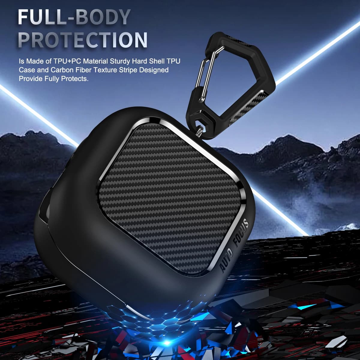 New Protective Cover Premium 2026 Carbon Fiber Effetto Texture for Samsung Galaxy Buds4 Pro, Hard Case for Samsung Buds 4 4Pro
