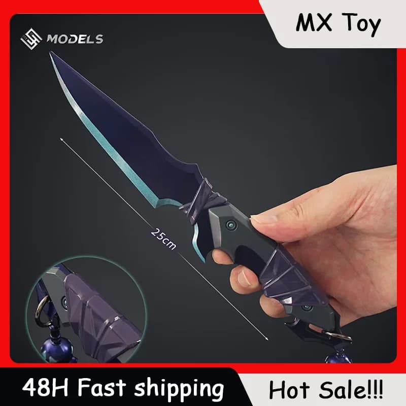 25cm Valorant Omen Knife Toy Sword Weighted Version with Holster Game Melee Knife Collectible Toy Ornaments Tactical Knives