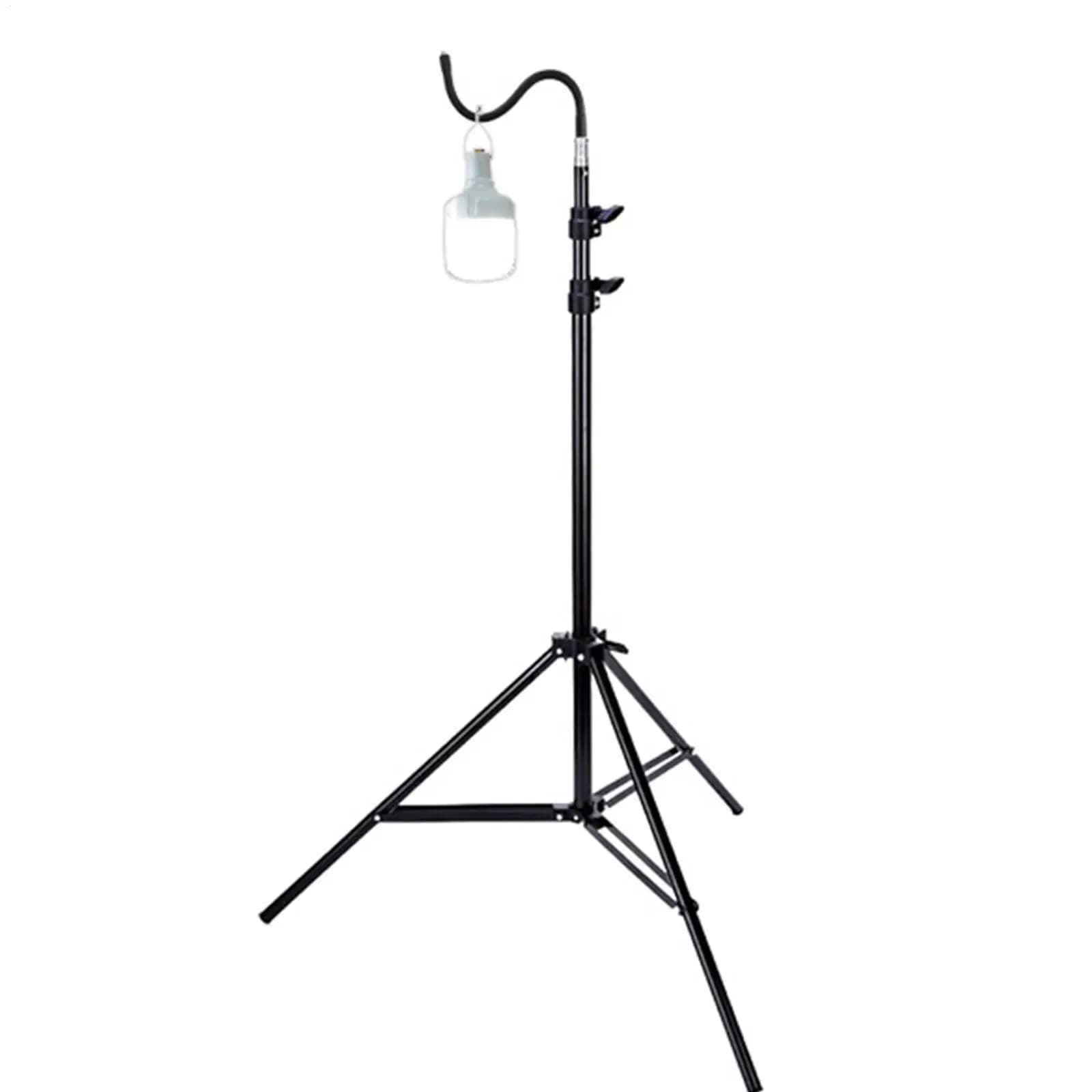 2m Campinglight Stand Folding Telescoping Tripod Adjustable Lightweight metal Floor Lamp Holder Tripod Camping Accessories