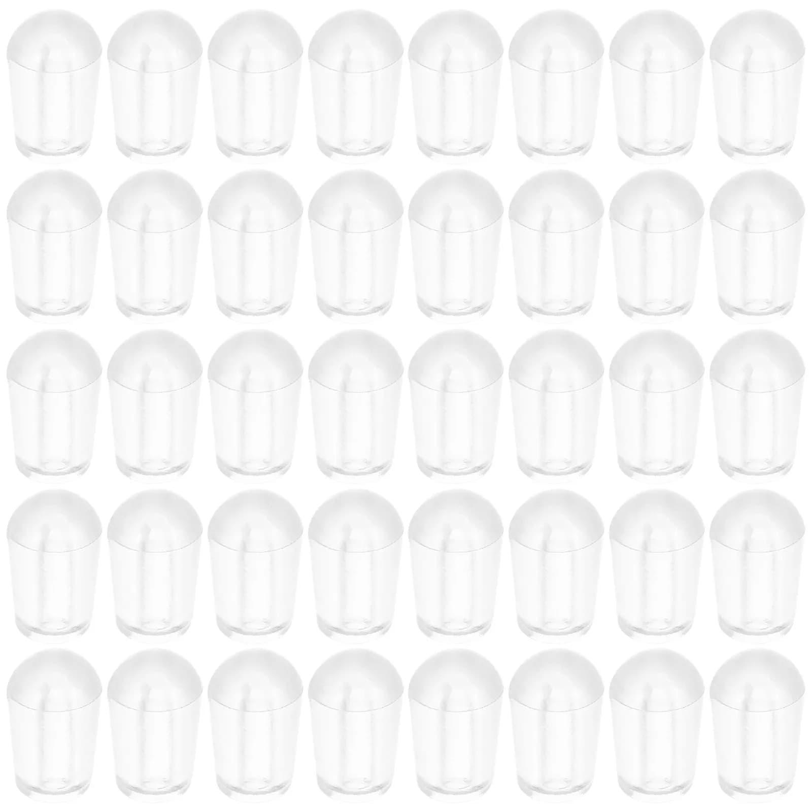 100Pcs Transparent PVC Hanger End Caps Clothes Hanger Tips Covers 2.5mm Inner Diameter Easy Install Scratch Resistant