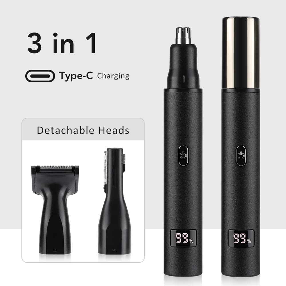 New 3 in 1 Electric Reloadable Bear Earrings Haircuts for Men Hindering Basette Eyebrows Barba Haircut Razor