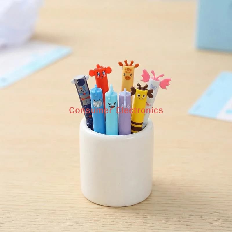 8Pcs Office Supplies Animal-Shaped Erasable Pens For Journaling Writing Gel Pen Birthday Christmas Gifts