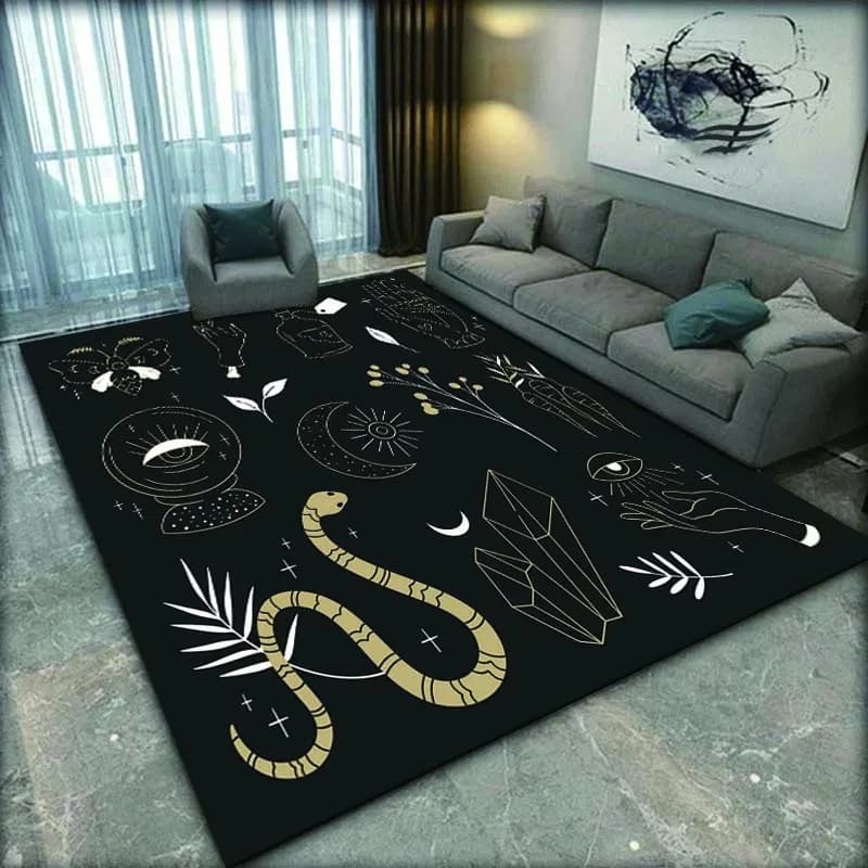 Cushion Carpet with mysterious symbol Anti-slip yoga mats for catwalking decorations for the house Living rooms for bedroom