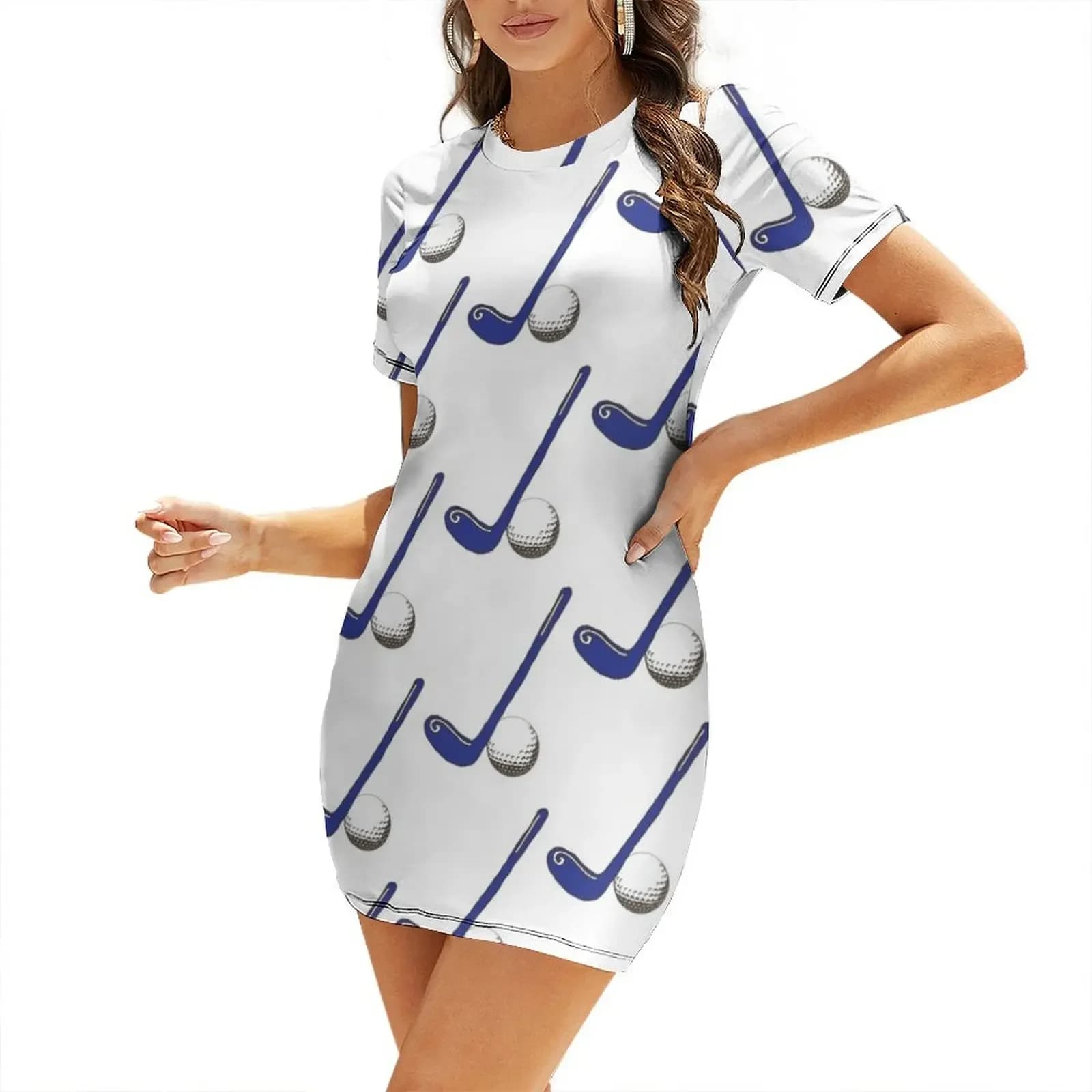 golf. golf ball Short-Sleeved Dress evening dress ladies Summer dresses for women cocktail dresses Dress