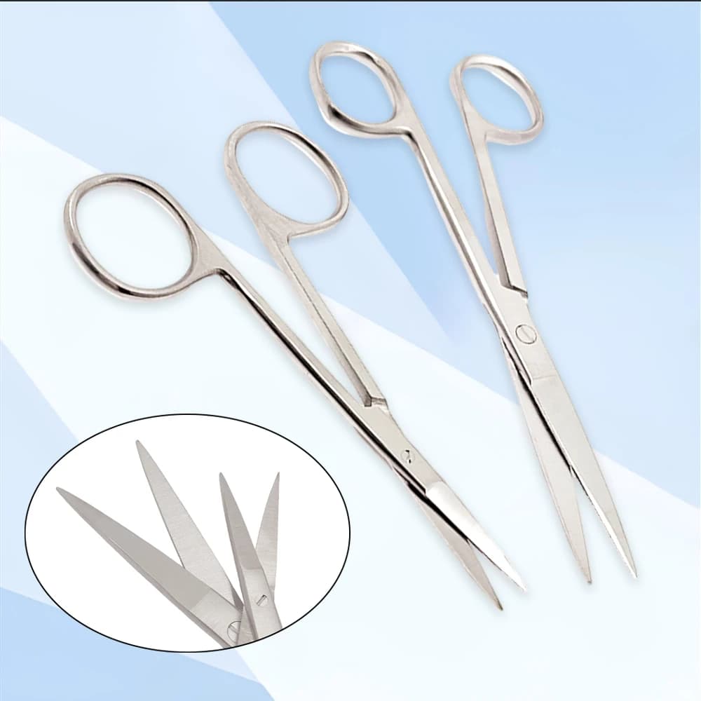 Forbici dritte in acciaio inossidabile di grado professionale per procedure oftalmiche e chirurgiche dentali Utensile da taglio di precisione