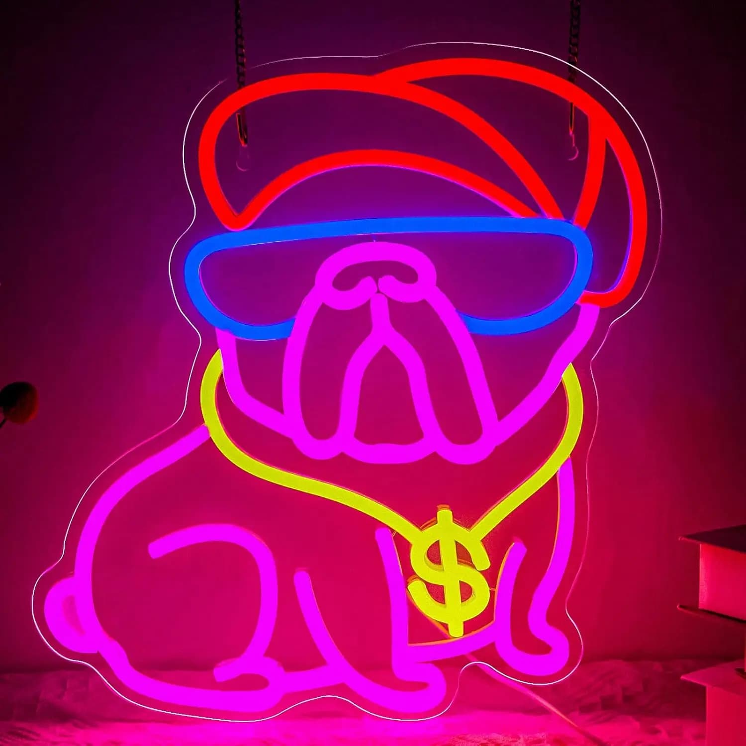 Insegna al Neon a LED USB a Forma di Bulldog Francese per Negozio di Animali, Bar, Sala Giochi, Decorazioni per la Camera da Letto, Regalo di Compleanno, Luce da Parete
