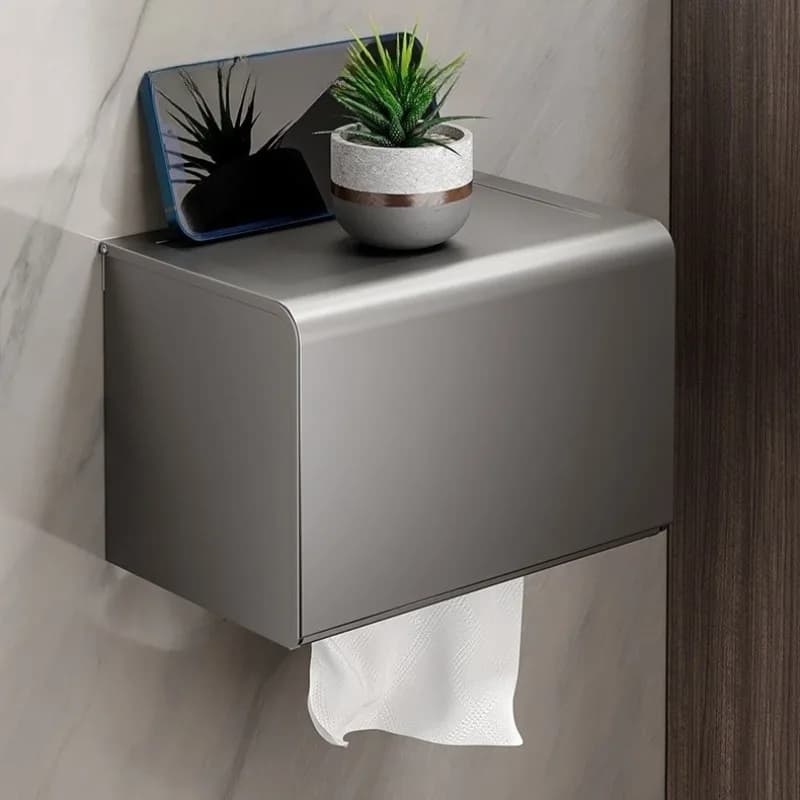 Porta carta igienica Porta carta da bagno Liscio portaoggetti impermeabile Appeso Porta fazzoletti semplice Accessori da bagno per la casa