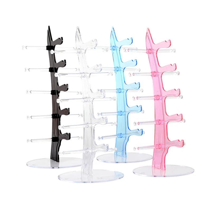 Supporto per occhiali in acrilico supporto per Organizer per occhiali ottici a 5 livelli supporto per occhiali con Design ad arco per barche espositore per occhiali da sci