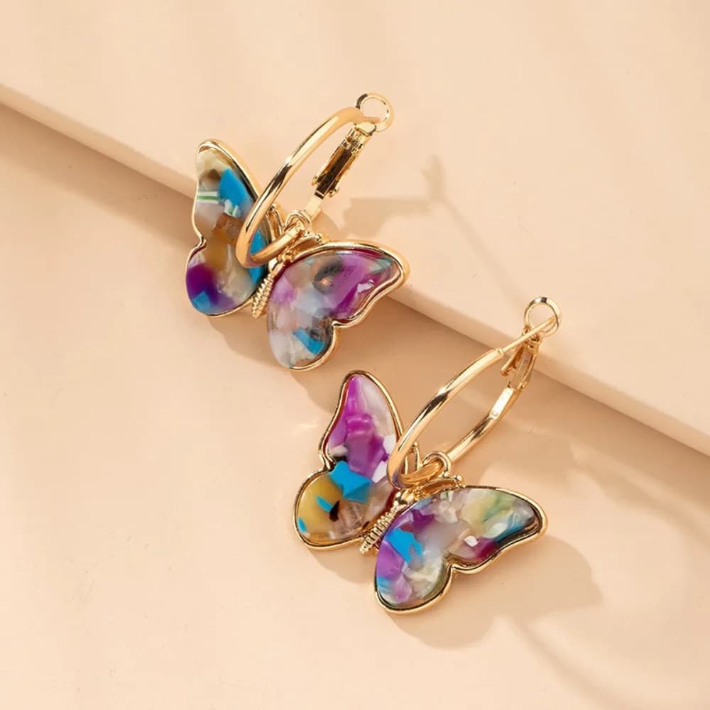 1 Pair Y2K Minimalist Butterfly Stud Earrings Elegant Versatile Dangle Drop Earrings for Women Trendy Street Style Daily Vacation Wear Hypoallergenic Gift for Friend