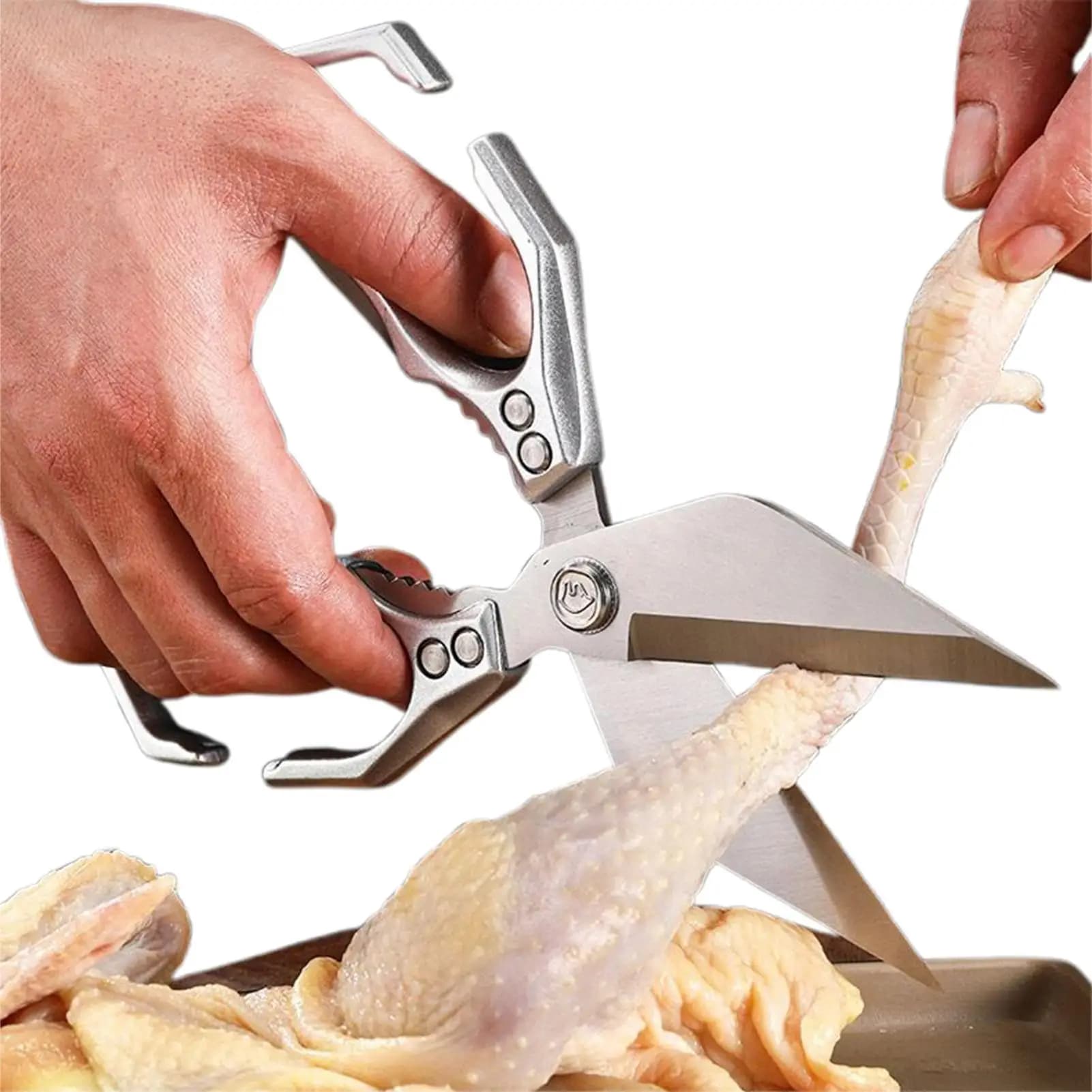 Forbici da cucina 2 in 1 Cesoie per pollame Gadget da cucina Pollo Pesce Verdura Barbecue Principianti Macellai Cottura a casa Suppli