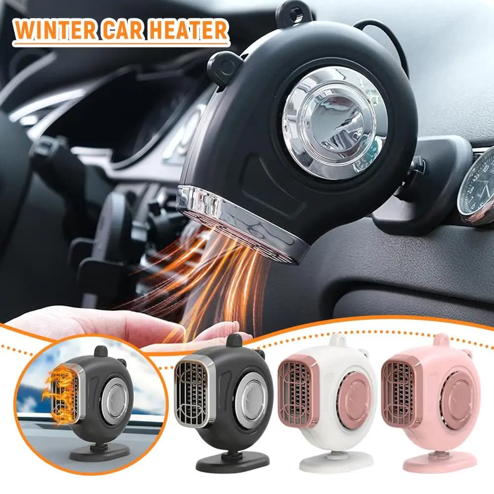 12V Veicoli Camion Termoventilatore Riscaldamento Veloce Asciugatrice Disappannante Sbrinatore Creativo Mini Auto Riscaldatore Elettrico Ventilatore
