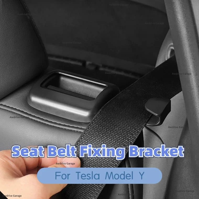 For Tesla Model Y Safety Belt Mounting Brace Rear Safety Belt Cover Protective ABS Modely Interior Car Accessories 2022/90-24