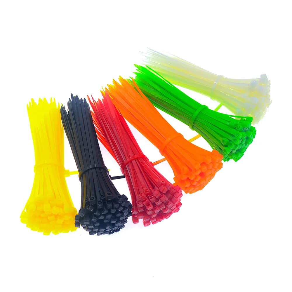 100 pz/borsa Colorato 2.5mmx100mm 2.5mm * 100mm Autobloccante Filo di Nylon Fascette Bianco Nero Organizzatore Fissare il Cavo