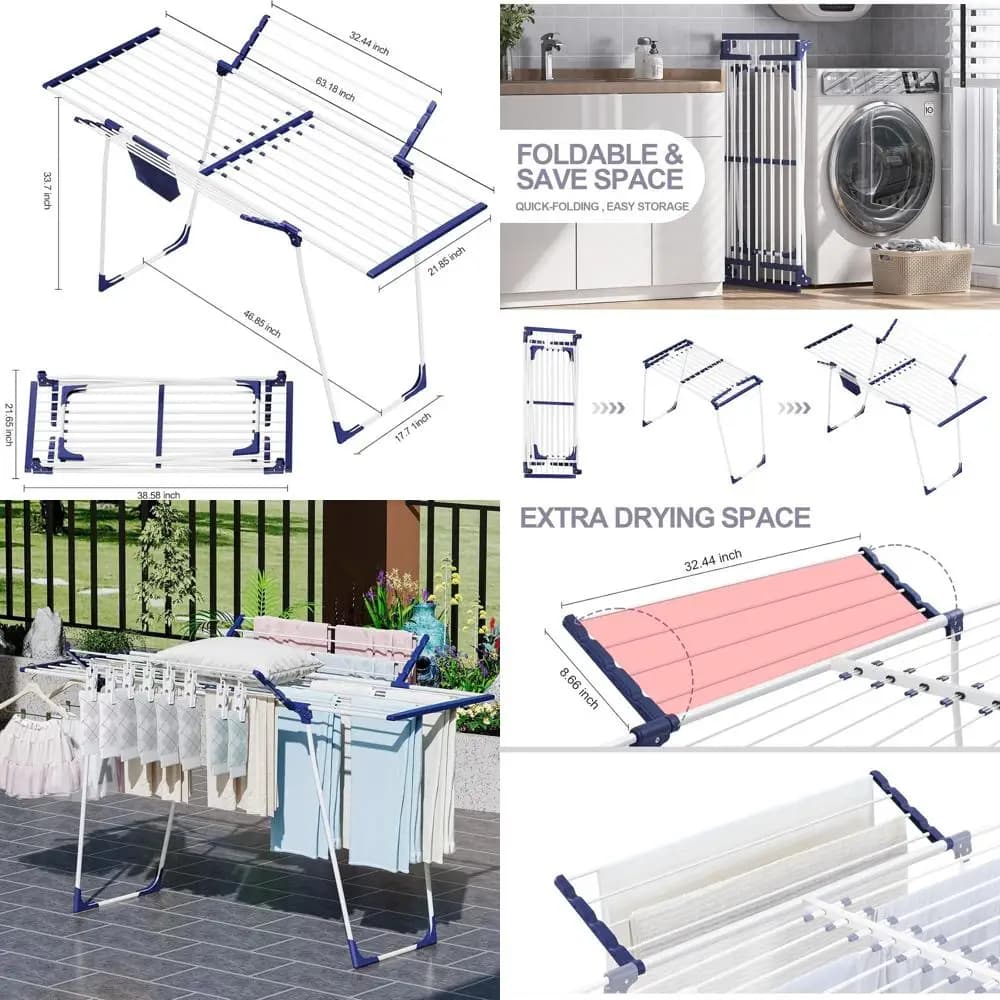 Gullwing outdoor folding stretcher with 10 clips and case, white