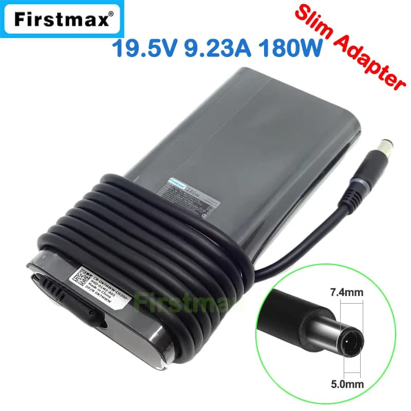 19.5V 9.23A ADP-180MB D 180W Adapter for Dell Precision 15 3530 7510 7520 7530 7550 7560 P74F001 P93F002 Gaming Laptop charger