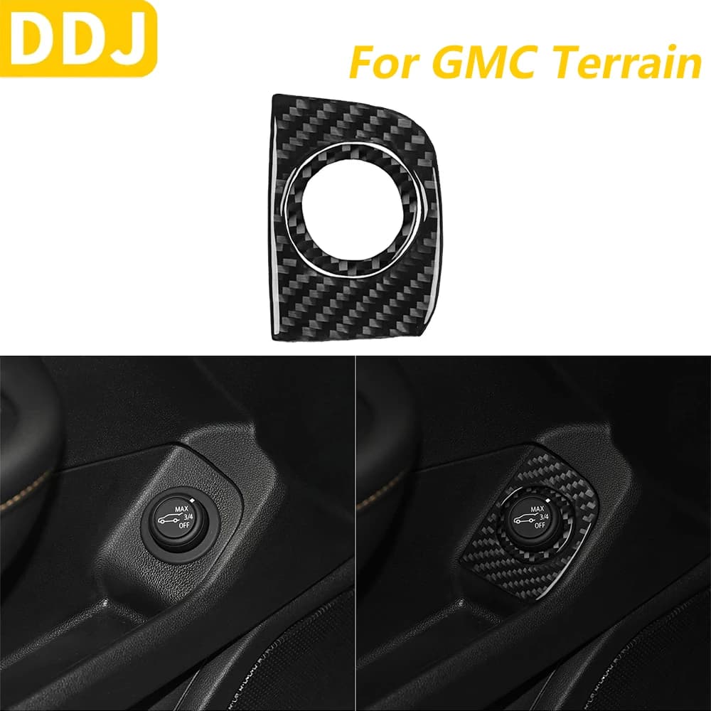 For GMC Terrain 2018-2023 Carbon Fiber Doors Rear Tooth Panel Breaker Trim Accessories Auto Decoration Interior Adhesive