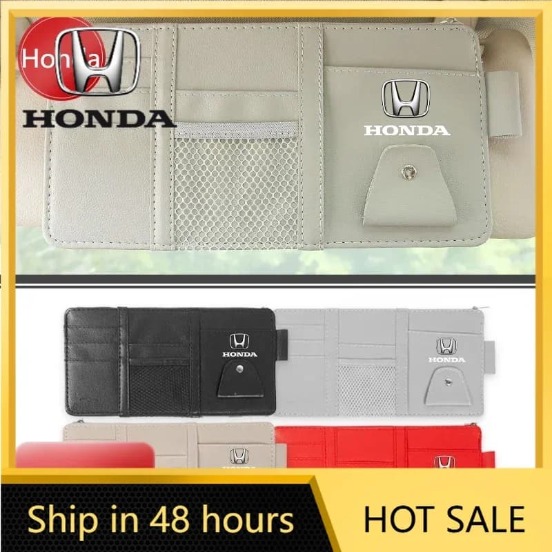 Accessori Auto XR: Nuovo Organizzatore Parasole Multitasche per Auto Honda - Accessori Interni Auto per Honda Civic, Fit, City, Crider