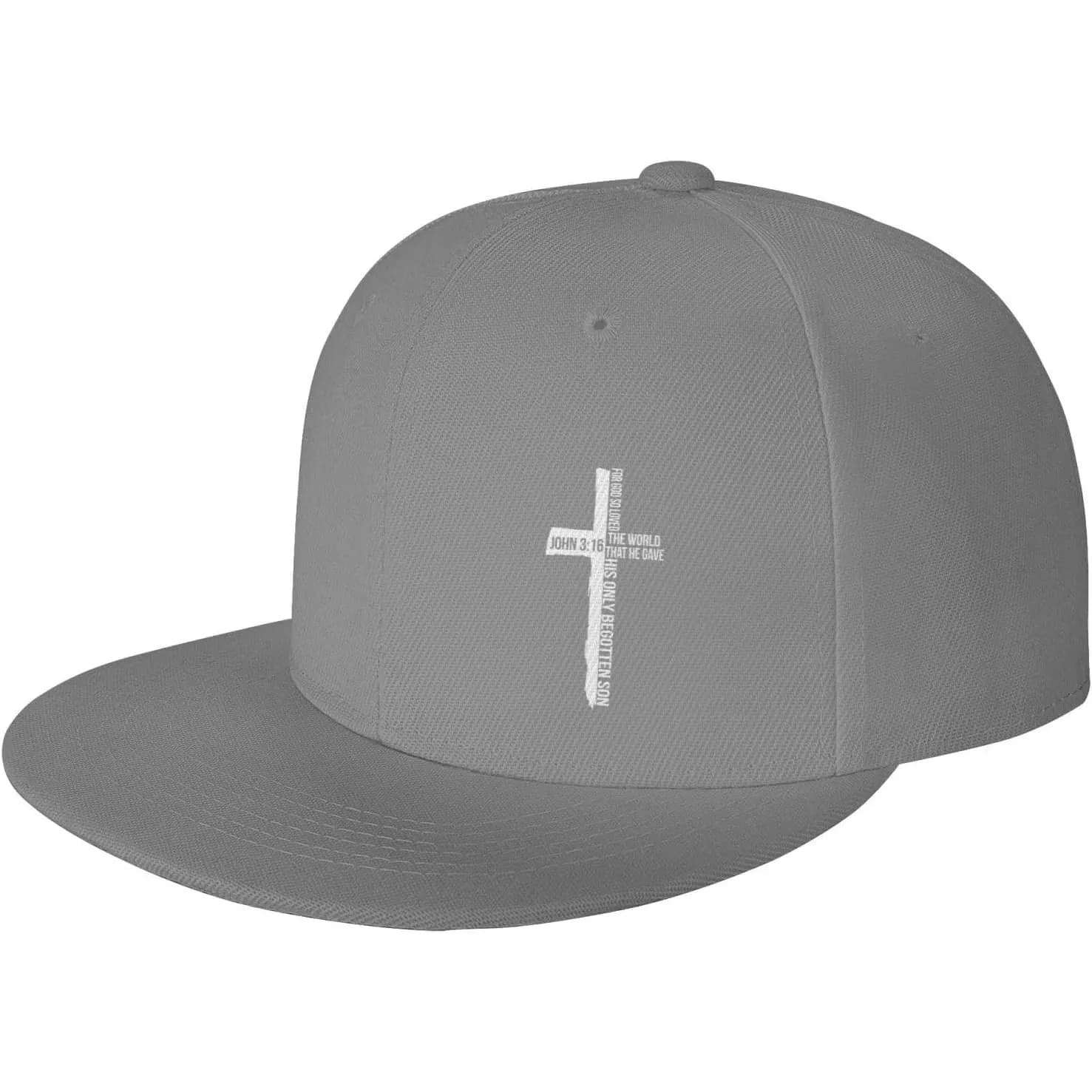 Cappellino da baseball con visiera piatta John 3:16 Cross Christian Faith, cappello da esterno unisex regolabile