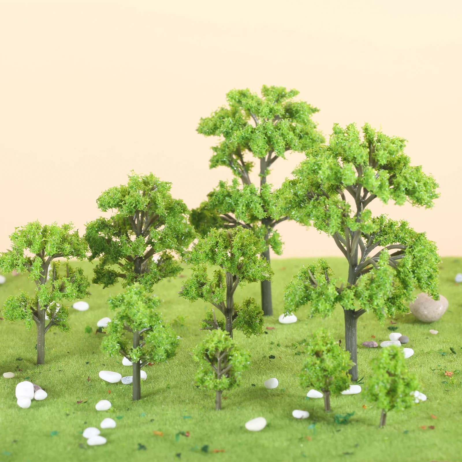 20 pz 4/5.5/7/8.5/12cm modello alberi pianta in miniatura casa delle bambole vasi Decor muschio Bonsai Micro paesaggio artigianato fai da te ornamento da giardino