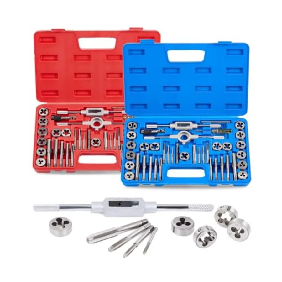 Set di Maschi e Filiere Orion Motor Tech in Varie Misure, Set di Utensili per Filettature Interne ed Esterne Metriche e Standard
