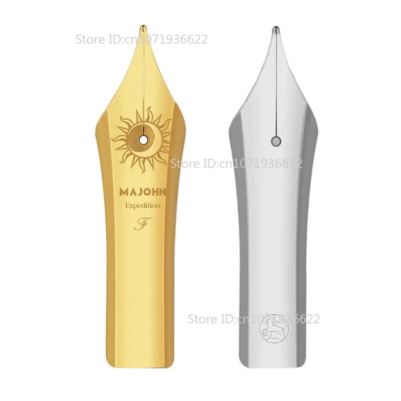 2Pcs Majohn NO.8 Gold-plated Sun F/M NO.8 BOCK Silver Nib For Majohn P139/P140 Fountain Pen Writing Business Accessories