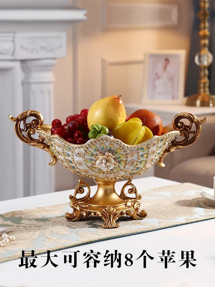Piatto di frutta europeo Soggiorno Casa di lusso Casa creativa Scatola di fazzoletti multifunzionale Vaso Piatto di frutta secca Tavolino Orname