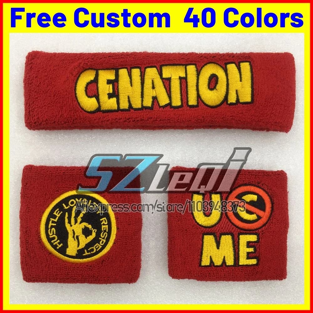 New Wrist Sweatband For JOHN CENA Tennis Sports Wristband Volleyball Gym Wrist Brace Support Wrestling Sweat Band Towel Bracelet