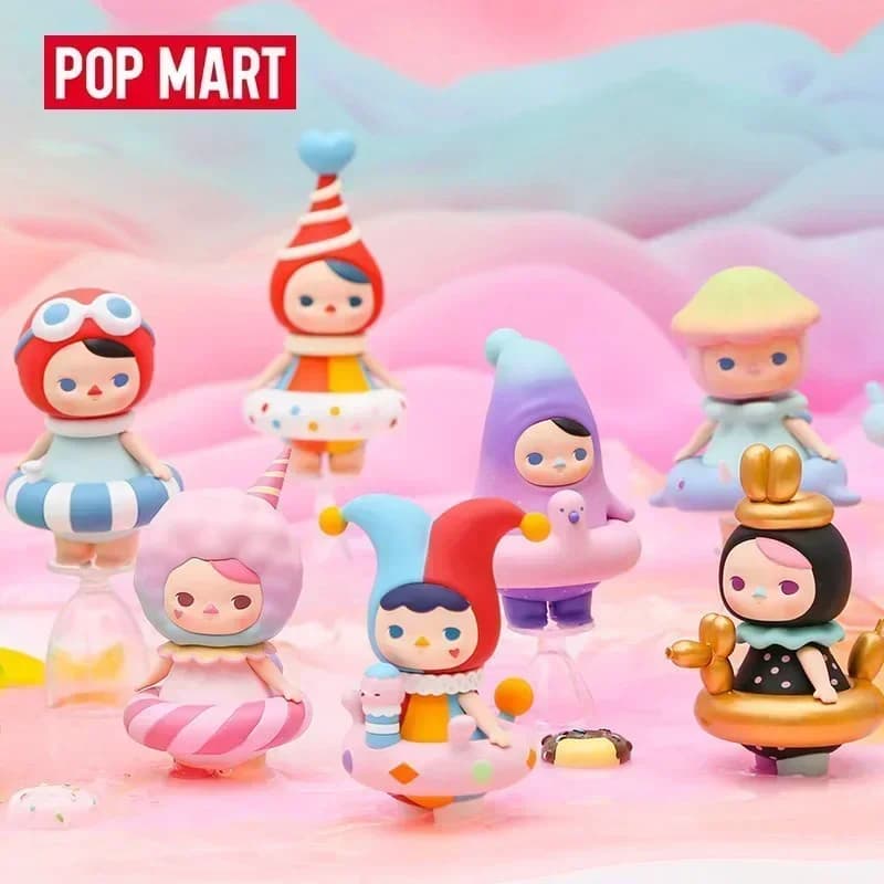 POP MART Pucky Pool Bobies Circle Series Blind Box Statuette Misteriose Ornamenti da Scrivania Decorazioni per la Casa Oggetti da Collezione per Ragazze