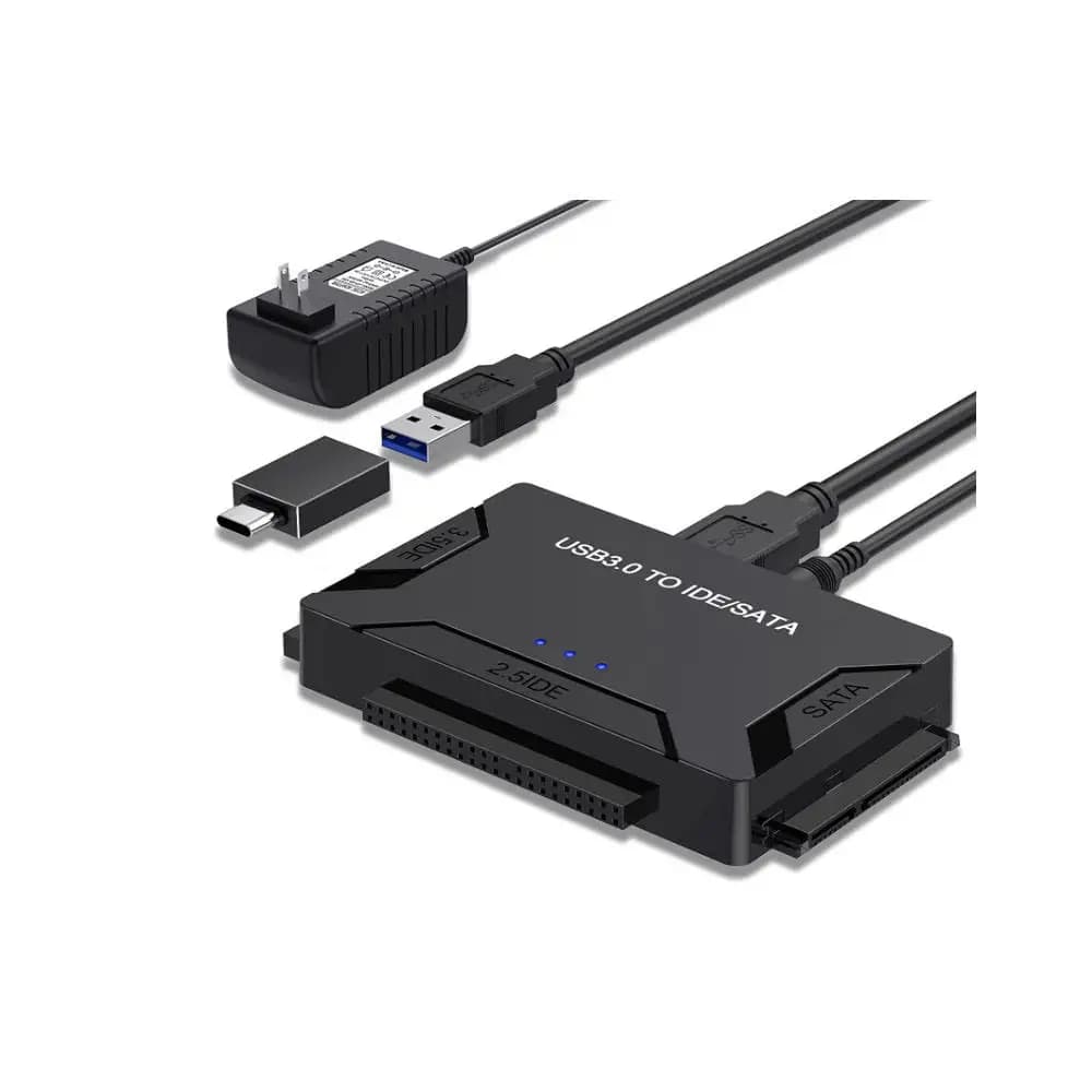 Adattatore Universale USB 3.0 a SATA/IDE per Dischi Rigidi da 2.5 e 3.5 Pollici, Lettore per HDD/SSD Esterni
