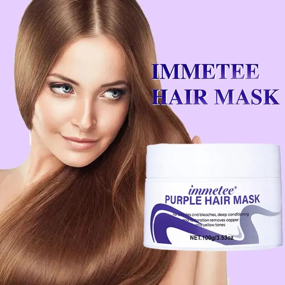 The purple hair repair mask improves repair of damaged hair Smoothing treatment Smooth balm Tonic for hair