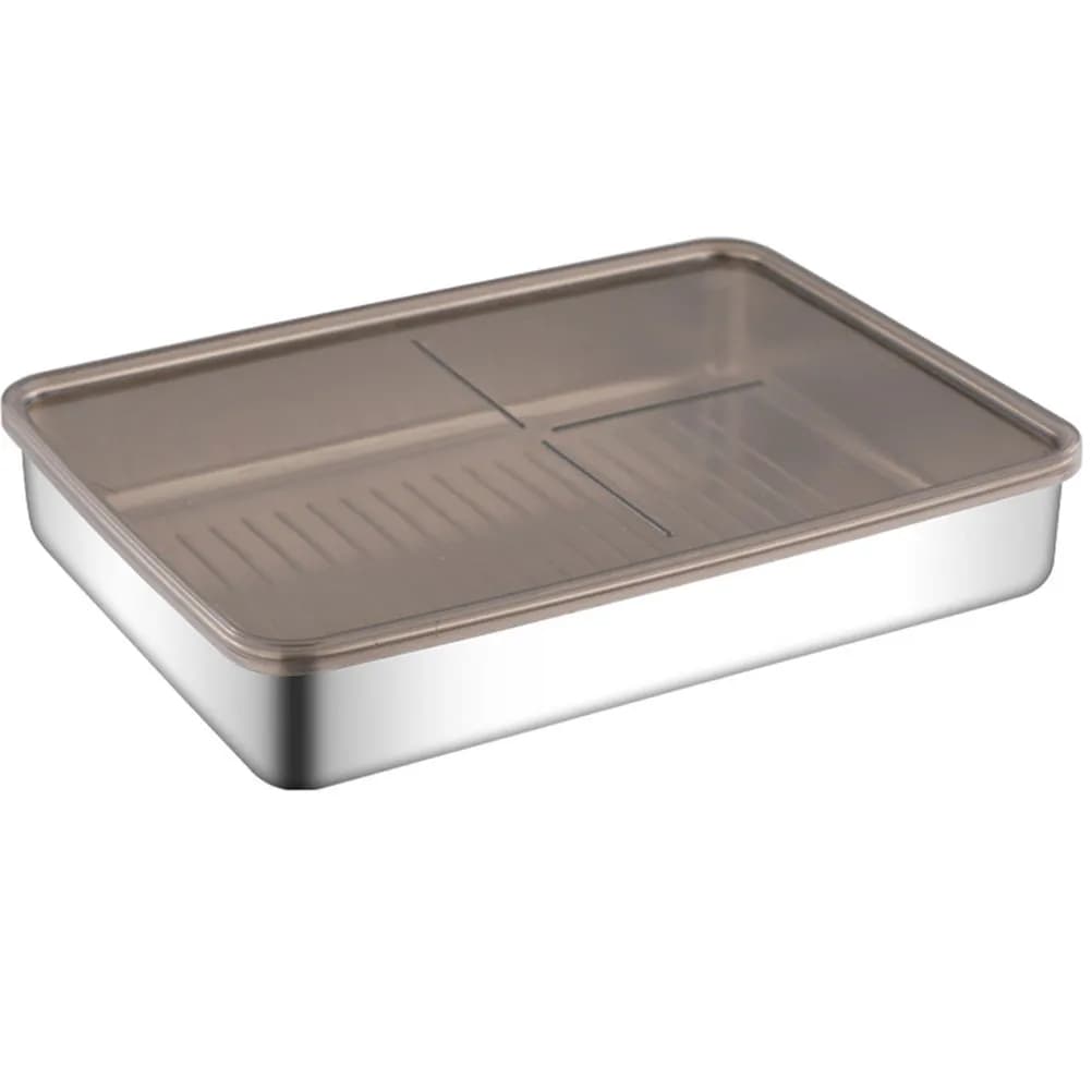 Contenitore per Alimenti in Acciaio Inossidabile, Scatola per Mantenere Freschi Frutta, Prodotti da Forno, Pranzo, per Bambini, Ufficio, Picnic, Campeggio, Frigorifero Portatile