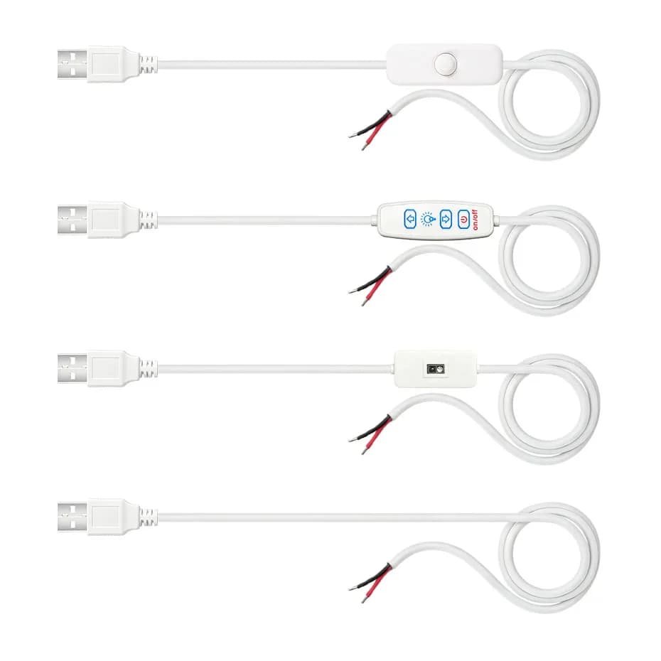 1PC 3PCS 5PCS USB Extension Cable 1M 1.5M With 3Key Dimmer Switch ON OFF Touch Sensor Hand Sweep Dimmer For Led Strip Diy Light