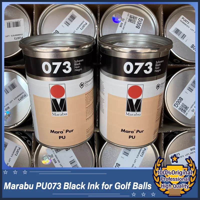 Marabu PU073 Nero – Inchiostro per tampografia e serigrafia di fascia alta per palline da golf