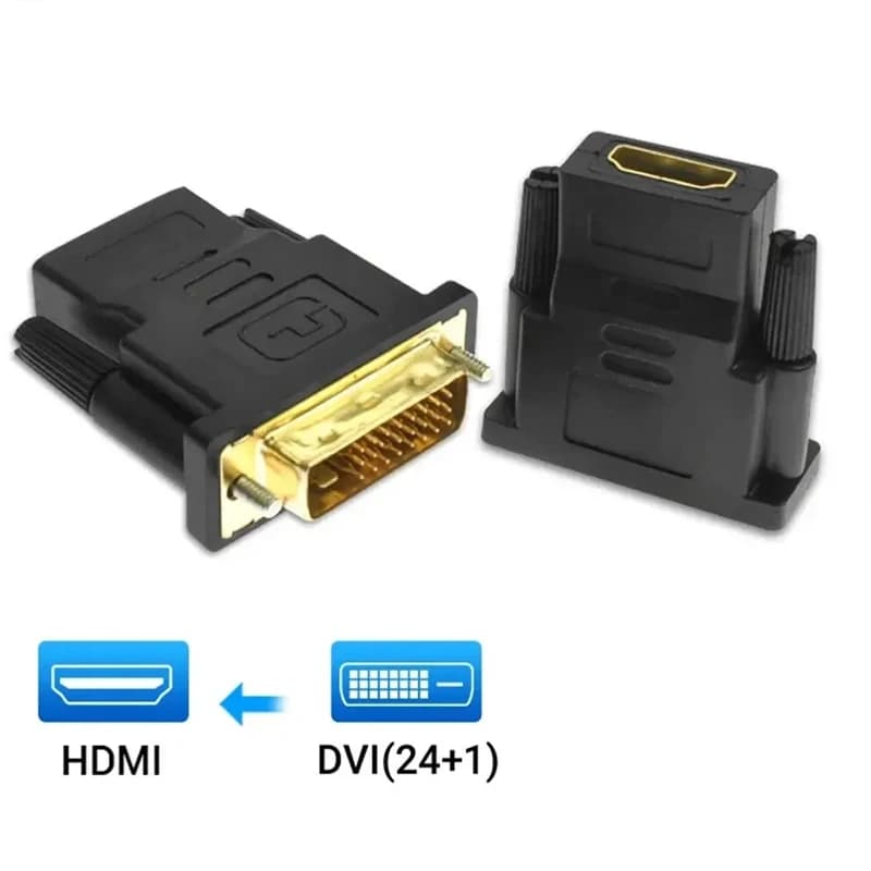 Adattatore compatibile da DVI a HDMI Spina placcata compatibile da DVI a HDMI Convertitore video compatibile da DVI a HDMI per proiettore HDTV per PC