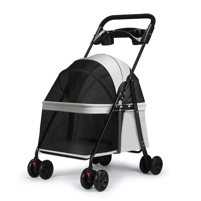 Discount Bestseller Metal Pet Stroller for Cats Dogs-Compact Carrier Lightweight Foldable Small Breeds Model G09